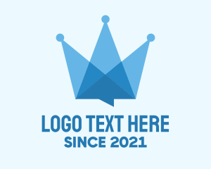 Blue Crown Message logo