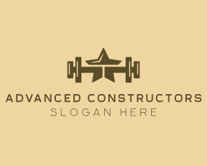 Star Barbell Fitness Gym logo design