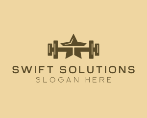 Star Barbell Fitness Gym logo design