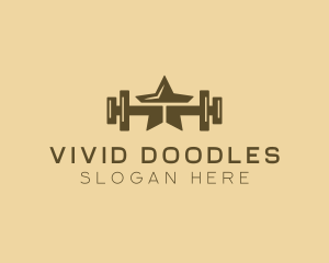 Star Barbell Fitness Gym logo design