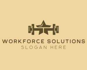 Star Barbell Fitness Gym logo design