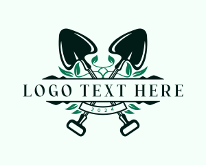 Shovel Gardening Landscaping logo