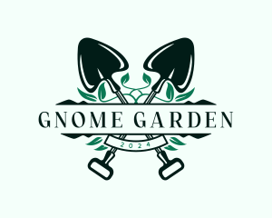 Shovel Gardening Landscaping logo design