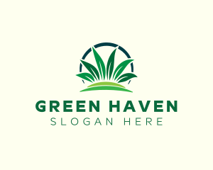 Grass Leaf Landscape logo