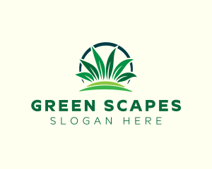 Grass Leaf Landscape logo