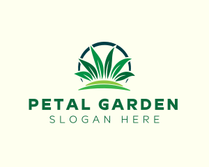 Grass Leaf Landscape logo design