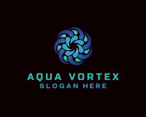 Vortex Droplet Technology logo design