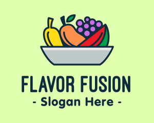 Fresh Fruits Platter logo design