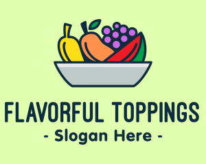 Fresh Fruits Platter logo design