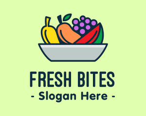 Fresh Fruits Platter logo design