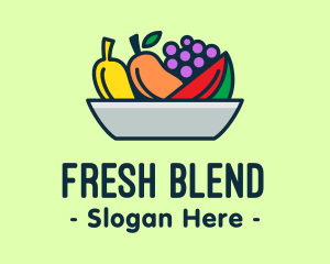 Fresh Fruits Platter logo design