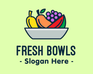 Fresh Fruits Platter logo design