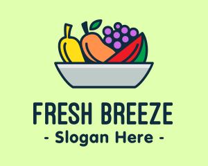 Fresh Fruits Platter logo design