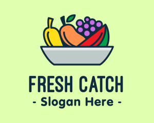 Fresh Fruits Platter logo design