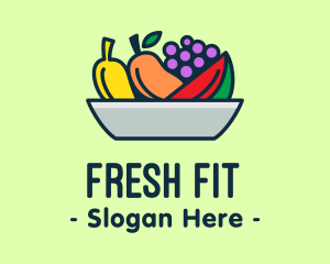 Fresh Fruits Platter logo design