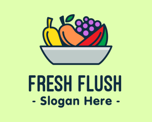 Fresh Fruits Platter logo design