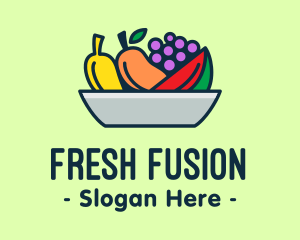 Fresh Fruits Platter logo design