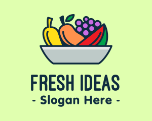 Fresh Fruits Platter logo design