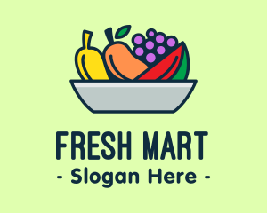 Fresh Fruits Platter logo design