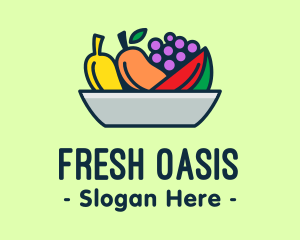 Fresh Fruits Platter logo design