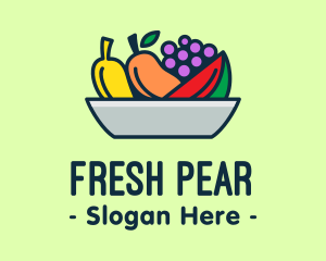 Fresh Fruits Platter logo design