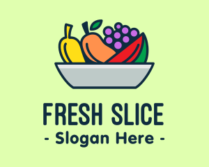 Fresh Fruits Platter logo design