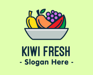 Fresh Fruits Platter logo design