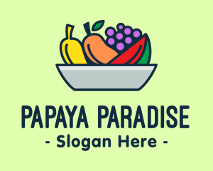 Fresh Fruits Platter logo design