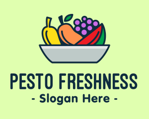 Fresh Fruits Platter logo design