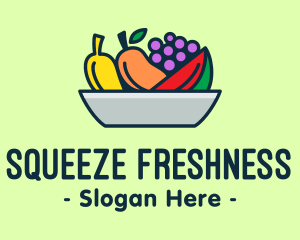 Fresh Fruits Platter logo design