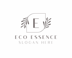 Minimalist Eco Leaf logo design