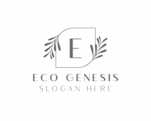 Minimalist Eco Leaf logo design