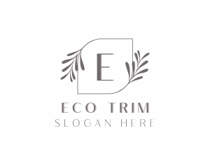 Minimalist Eco Leaf logo design