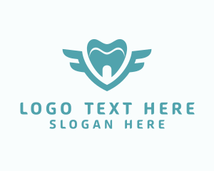 Teal Tooth Wings Logo