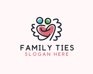 Family Parents Heart logo design