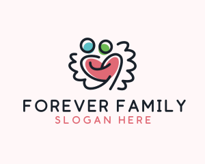 Family Parents Heart logo design
