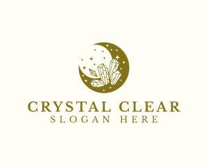 Moon Stone Crystal logo design