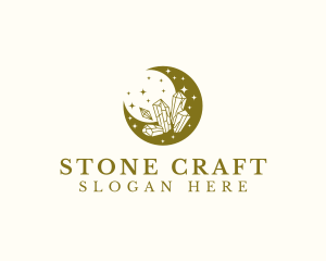 Moon Stone Crystal logo design