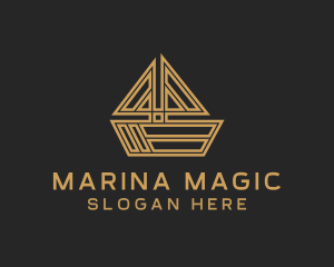 Sailing Boat Ship logo design