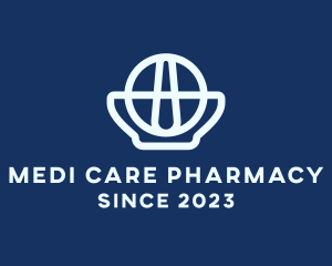 Global Pharmacy Mortar logo design