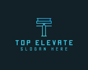 Cyber Startup Letter T logo design