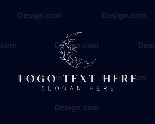 Floral Natural Moon Logo