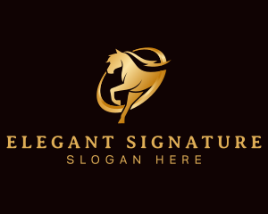 Running Horse Equine logo design