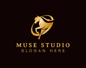 Running Horse Equine logo design