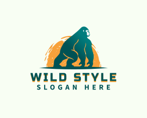 Wild Primate Gorilla logo design