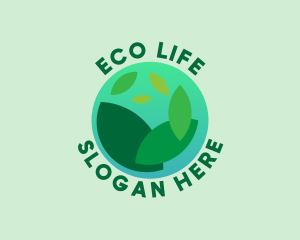 Eco Leaves Planet logo design