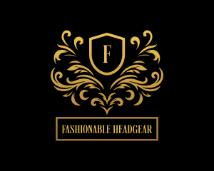 Floral Luxury Shield logo design