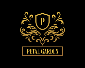 Floral Luxury Shield logo design