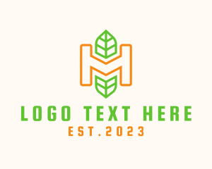 Outline Herb Letter H logo