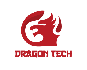 Red Dragon Head logo design